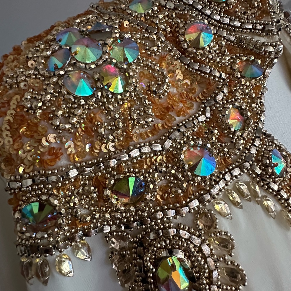 Women beaded abaya dress